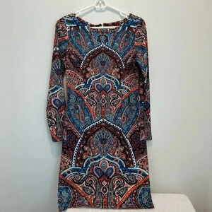 Isle by Melis Kozan Dress Sz S Knee Length 3/4 Sleeve